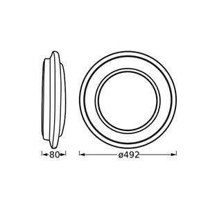 OSRAM LED-Deckenlampe ORBIS BERLIN, schwarz, &Oslash; 49 cm, Metall