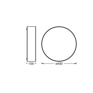 OSRAM Deckenleuchte ORBIS PARIS, schwarz, &Oslash; 40 cm Textil E27