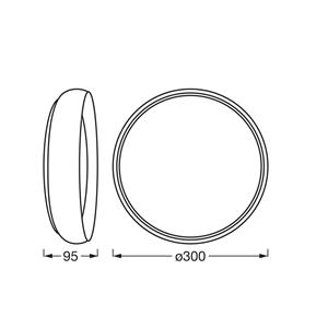 OSRAM LED-Deckenlampe ORBIS LIVIA, &Oslash; 30 cm, grau, Metall dim