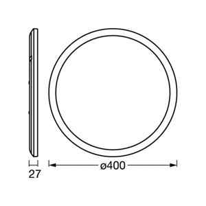 OSRAM LED-Deckenlampe ORBIS ULTRA SLIM, wei&szlig;, &Oslash; 40 cm, dim