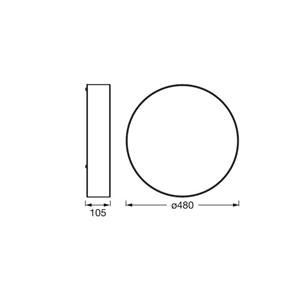 OSRAM Deckenleuchte ORBIS PARIS, braun, &Oslash; 48 cm, Textil, E27