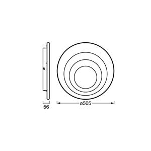 OSRAM LED-Deckenlampe ORBIS SPIRAL ROUND, &Oslash; 51 cm, wei&szlig; 42 W