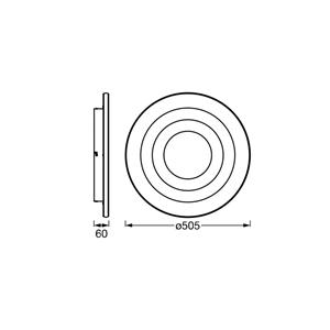 OSRAM LED-Deckenlampe ORBIS SPIRAL LOOP 51 cm wei&szlig; Sidelight