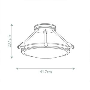 HINKLEY Deckenleuchte Collier, schwarz, &Oslash; 41,7 cm, Stahl,  Glas, E14
