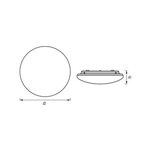 OSRAM LED-Sensor-Deckenleuchte ORBIS IP44, &Oslash; 30 cm, wei&szlig;