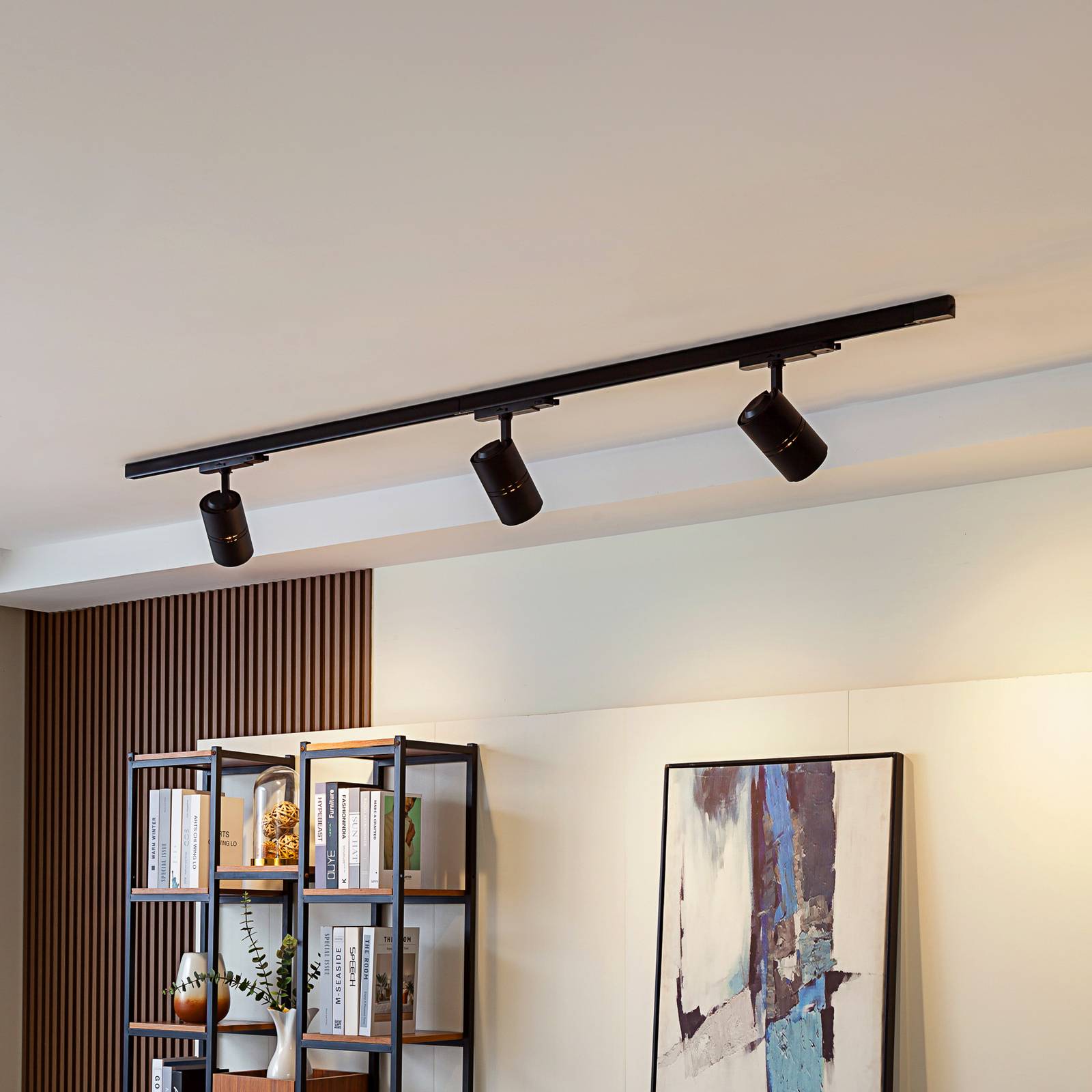 PRIOS Marny 3-fasen railsysteem zwart 3-lamps