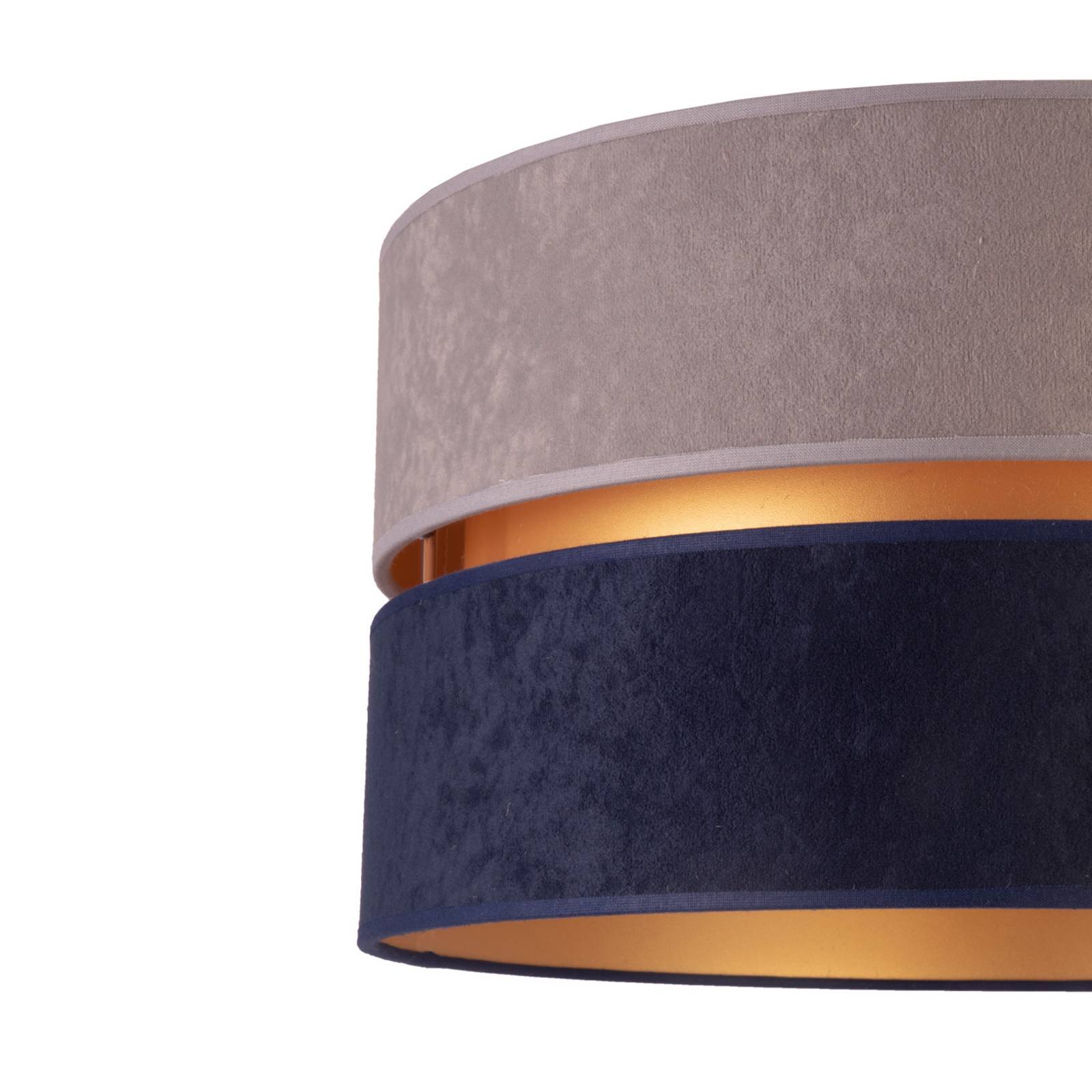 Duolla Tafellamp Duo, marineblauw/grijs/goud, hoogte 30 cm