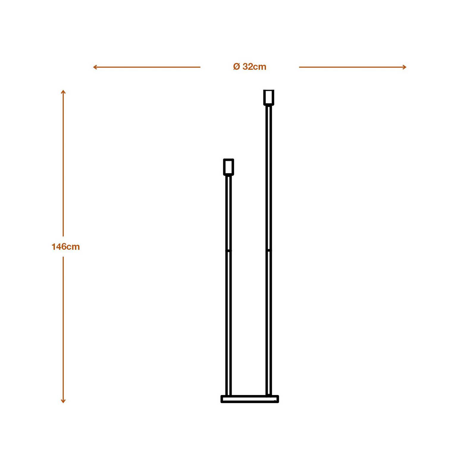 Osram vloerlamp DECOR STICK, donkergrijs, hoogte 146 cm 2 x E27