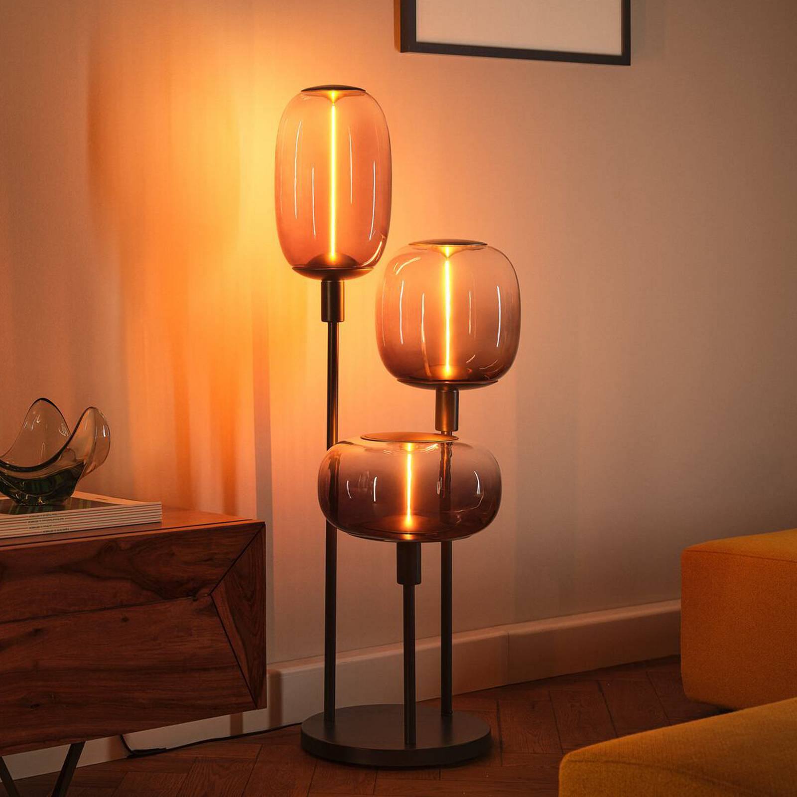 Osram vloerlamp DECOR STICK, donkergrijs, hoogte 78 cm, 3 x E27