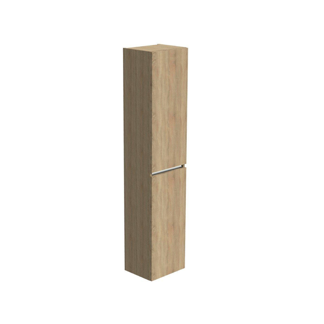 Thebalux hoge kast 165x35x29 2x dichte deur 1x greeplijst aluminium links draaiend t.b.v. Type 1/3/5/9 7TY35033OG