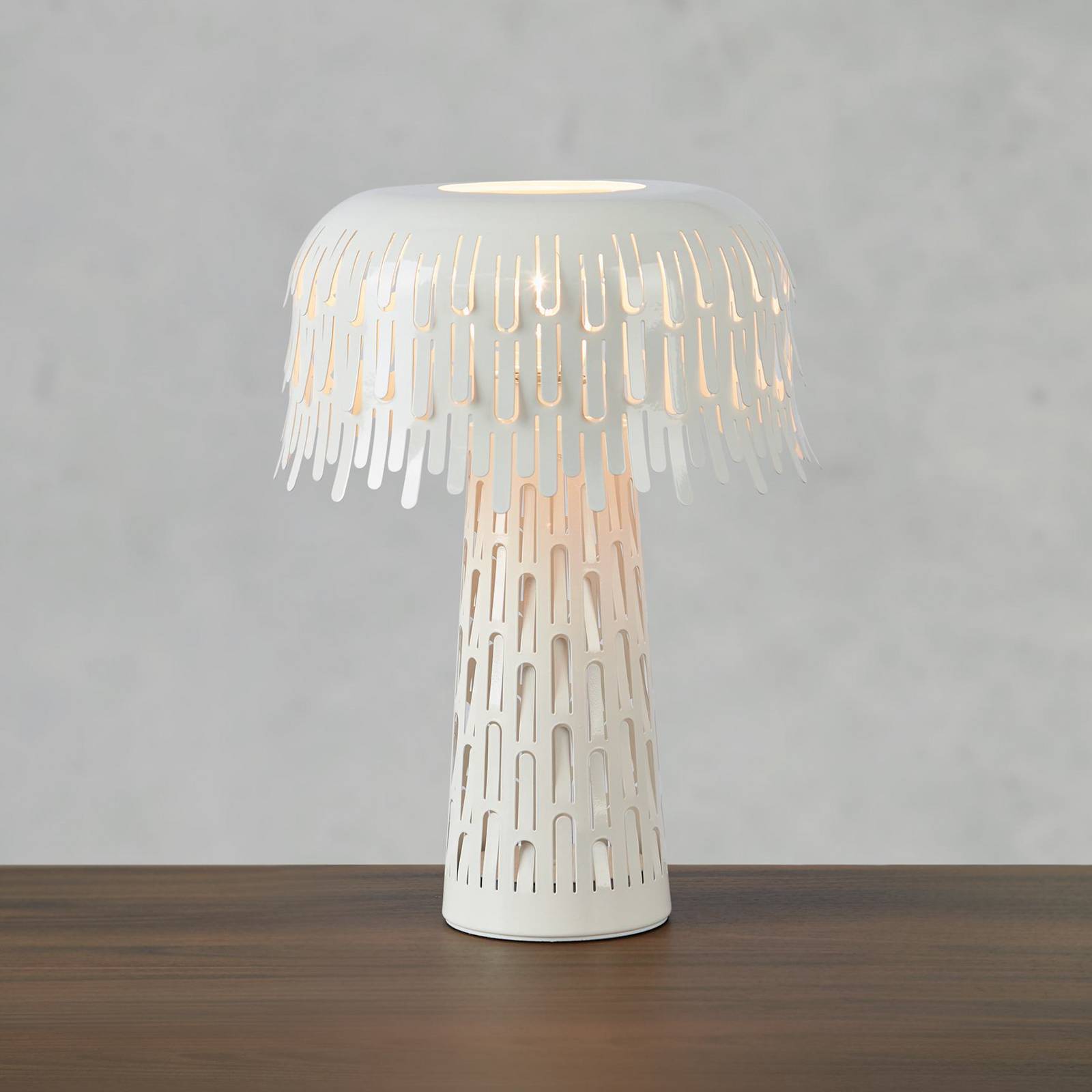 Markslöjd Tafellamp Verbera, wit, hoogte 38 cm, metaal