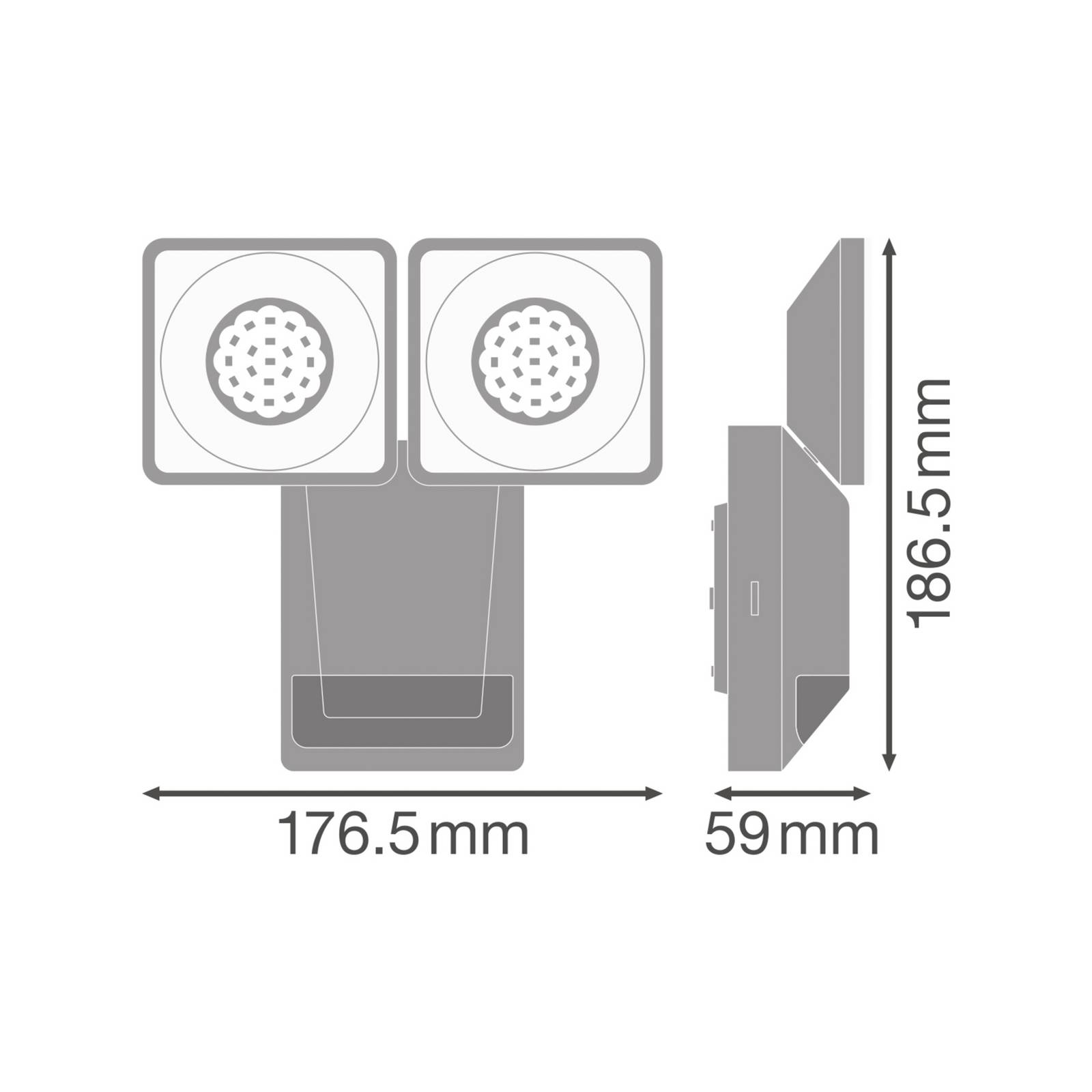 Osram LED-sensor buitenwandspot ENDURA PRO, grijs, IP55