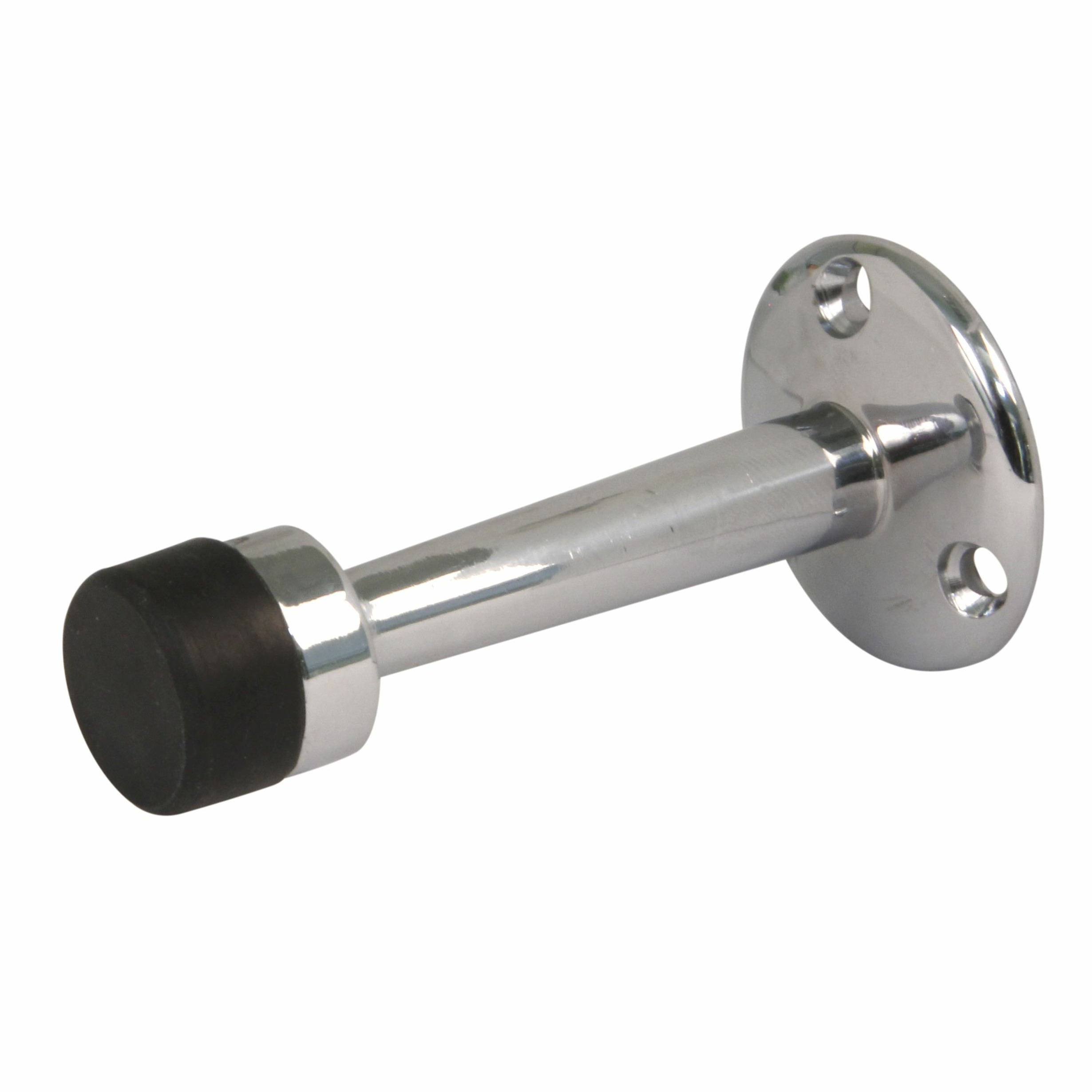 AMIG Deurstopper/deurbuffer - 75mm - muurbevestiging - verchroomd -
