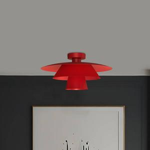 Luminex Deckenleuchte Plato, rot, Metall, &Oslash; 38 cm, E27