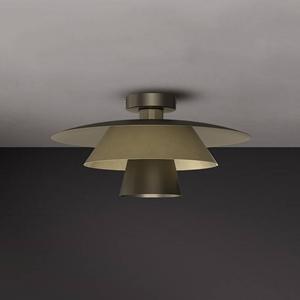 Luminex Deckenleuchte Plato, titan/goldfarben, Metall, &Oslash; 38 cm, E27