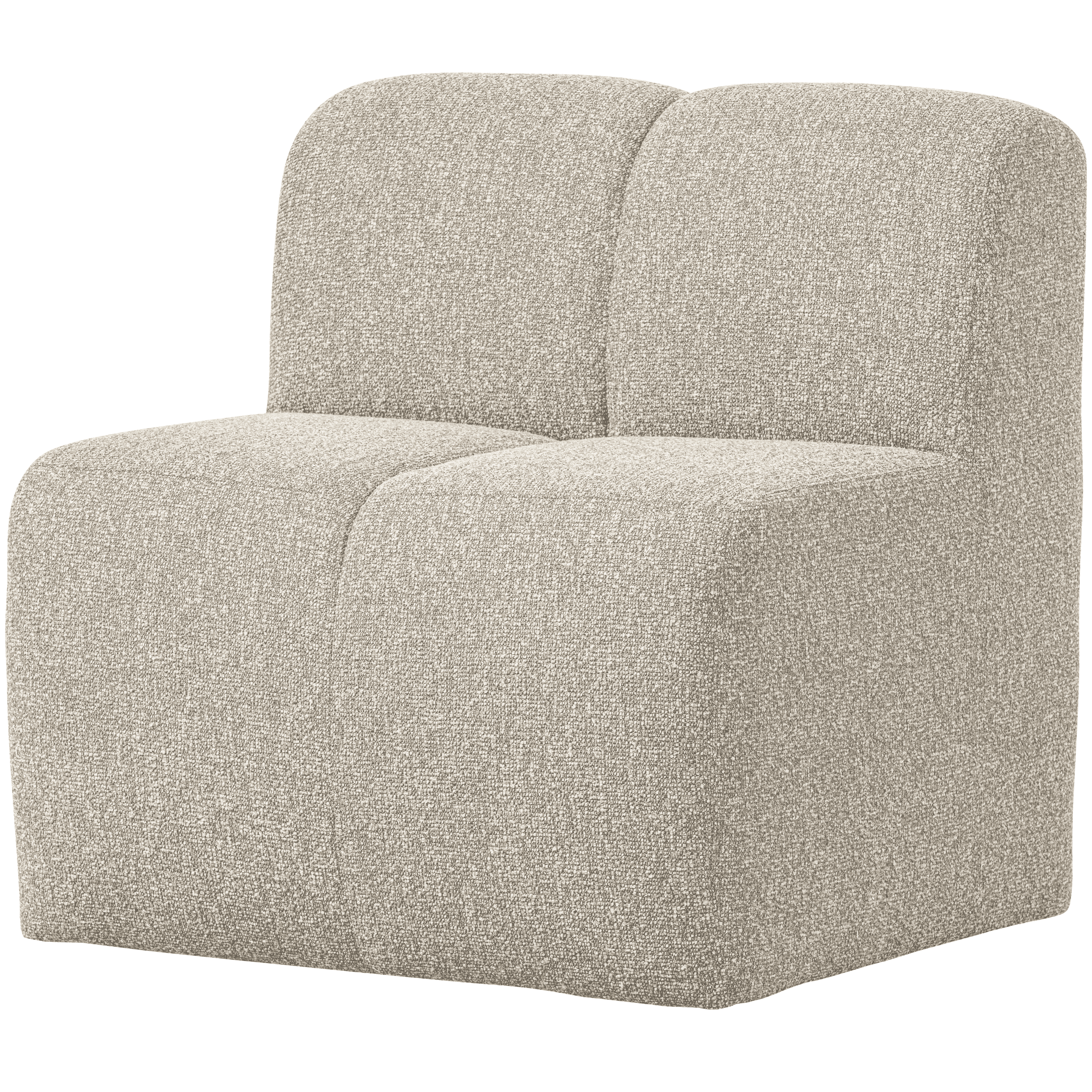 WOOOD Eetkamerbank Mojo Bouclé, 84cm - Beige Melange