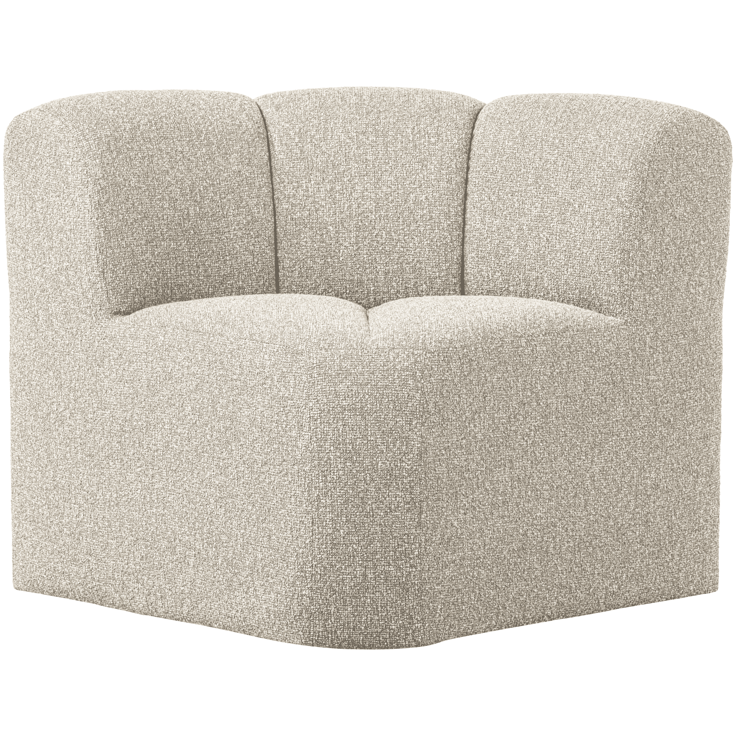 WOOOD Eetkamerbank Mojo Bouclé, Hoek - Beige Melange