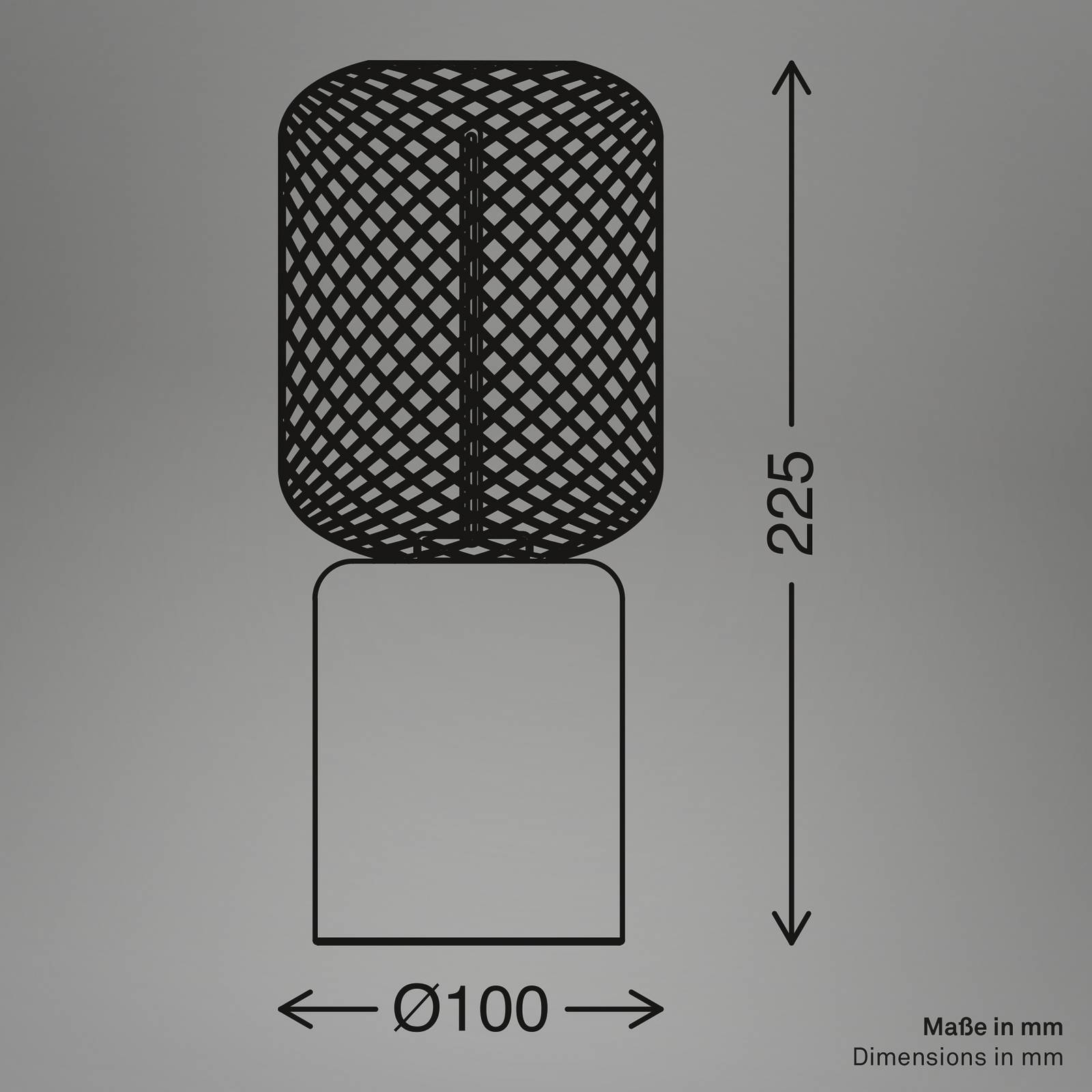 Briloner Tafellamp Rist, zwart/roségoud, hoogte 22 cm, metaal