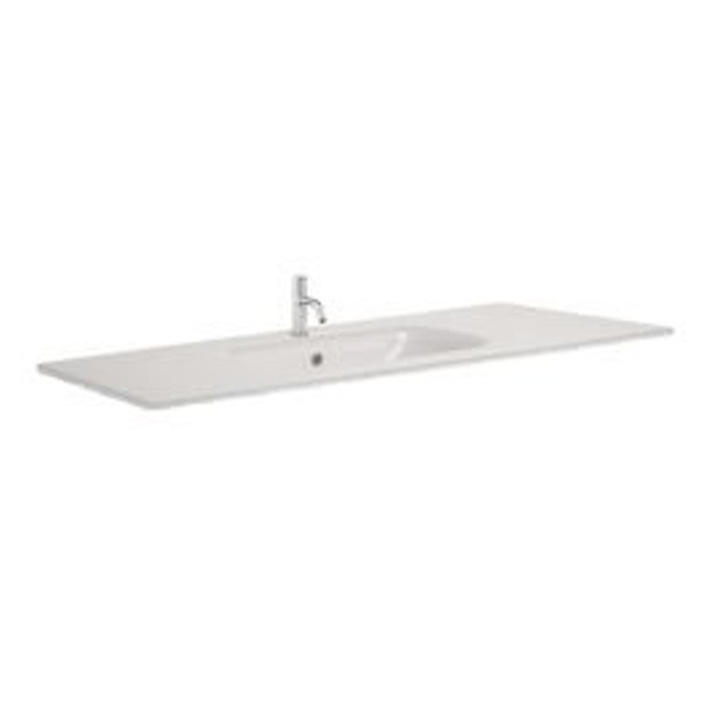 Crosswater Glide II Wastafel inbouw - 100x45cm - 1 kraangat - glas - Ice White GL1011SIW