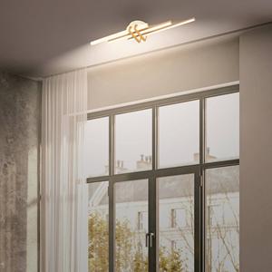 Briloner LED-Deckenlampe Tinka, hellgrau/braun, L&auml;nge 78 cm