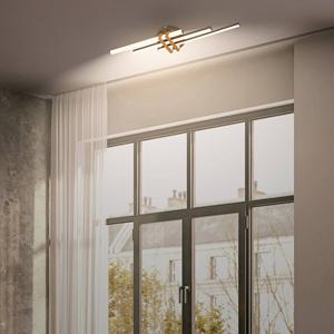 Briloner LED-Deckenlampe Tinka, holzfarben/schwarz, L&auml;nge 78 cm