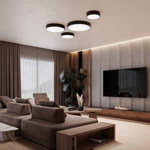 TEMAR LIGHTING Deckenlampe Cleo 200, schwarz, Sensor, IP20, &Oslash; 20 cm, E27