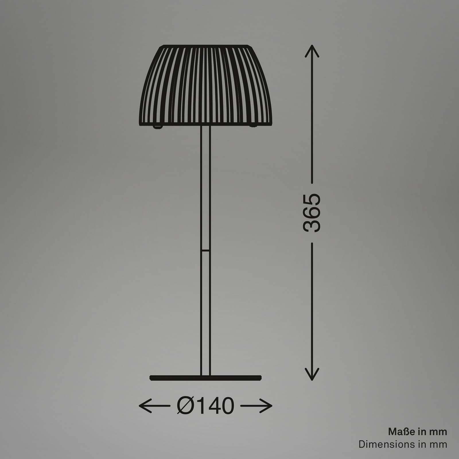 Briloner LED tafellamp Loca, bruin, hoogte 36 cm, metaal/kunststof