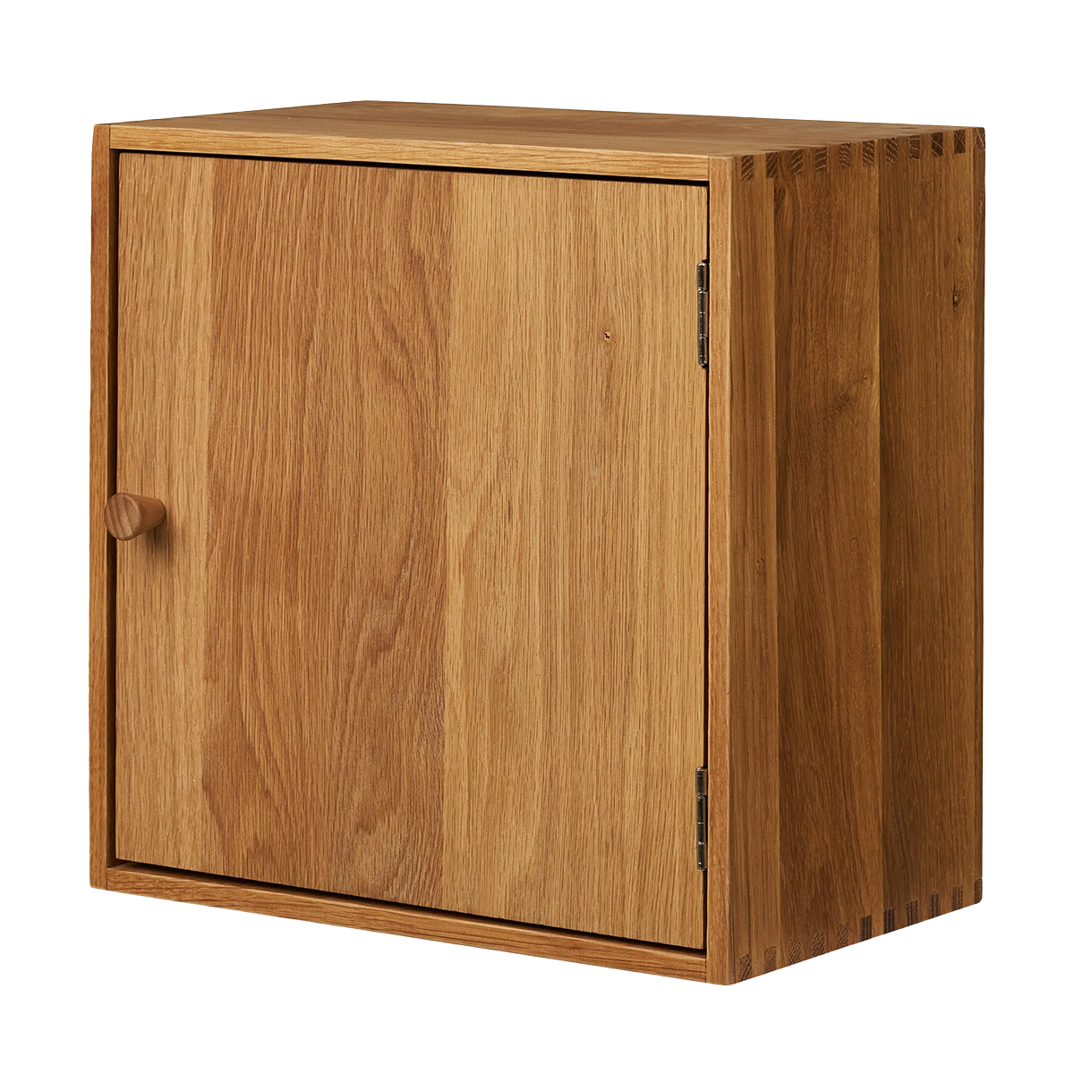 Artichok Abigail vierkante eikenhouten dichte wandkast met deur naturel - 30 x 30 cm
