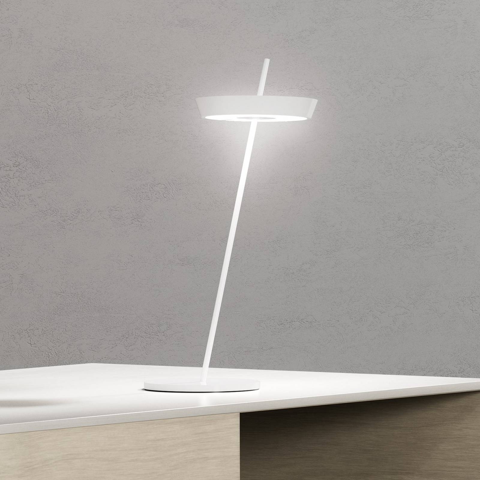 Sigor LED tafellamp Mahina, wit, hoogte 36 cm, metaal, CCT