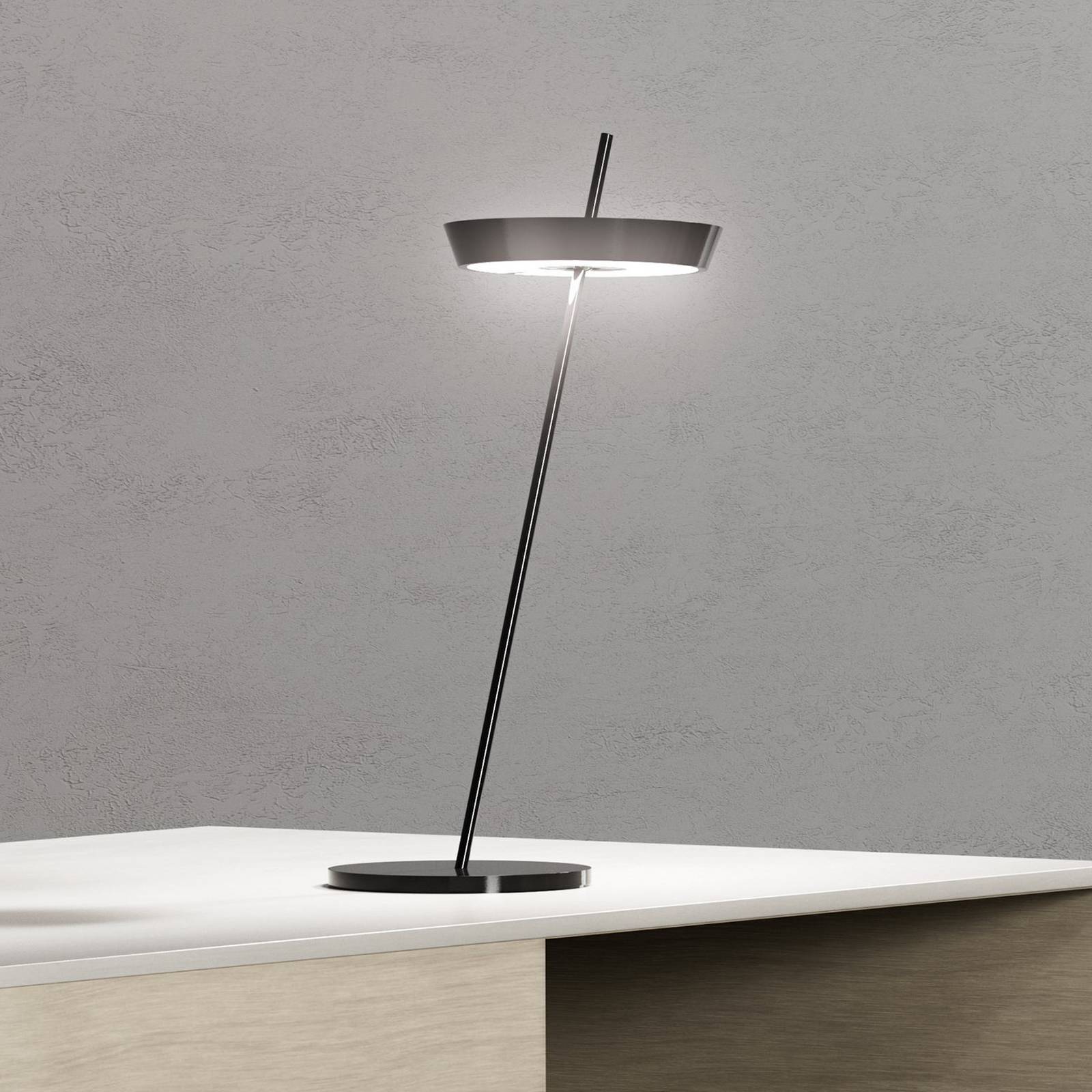 Sigor LED tafellamp op accu Mahina, zwart, hoogte 36 cm, metaal, CCT