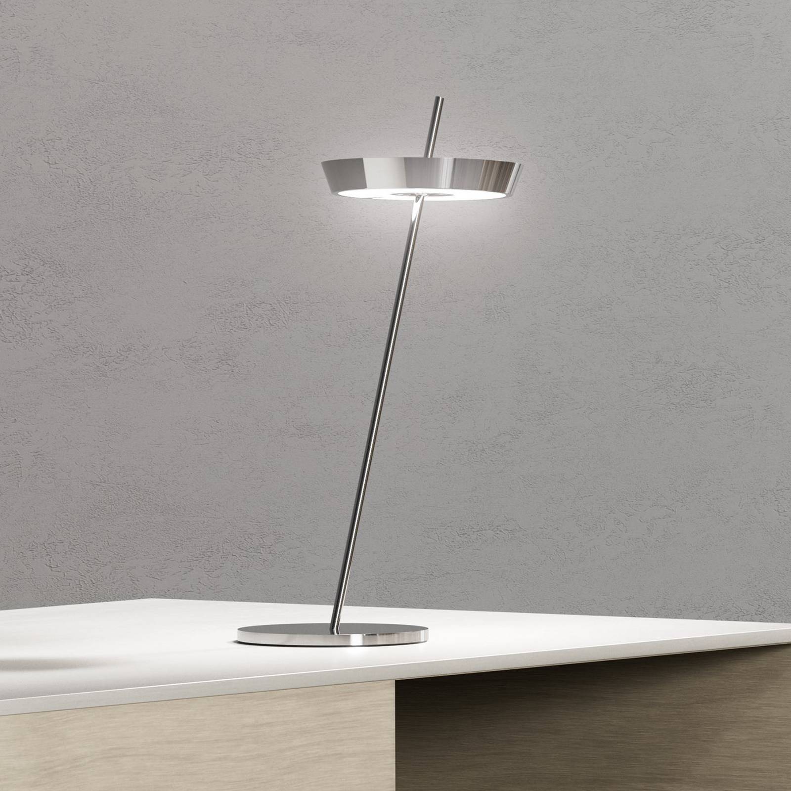 Sigor LED tafellamp Mahina chroomkleurig hoogte 36 cm metaal CCT