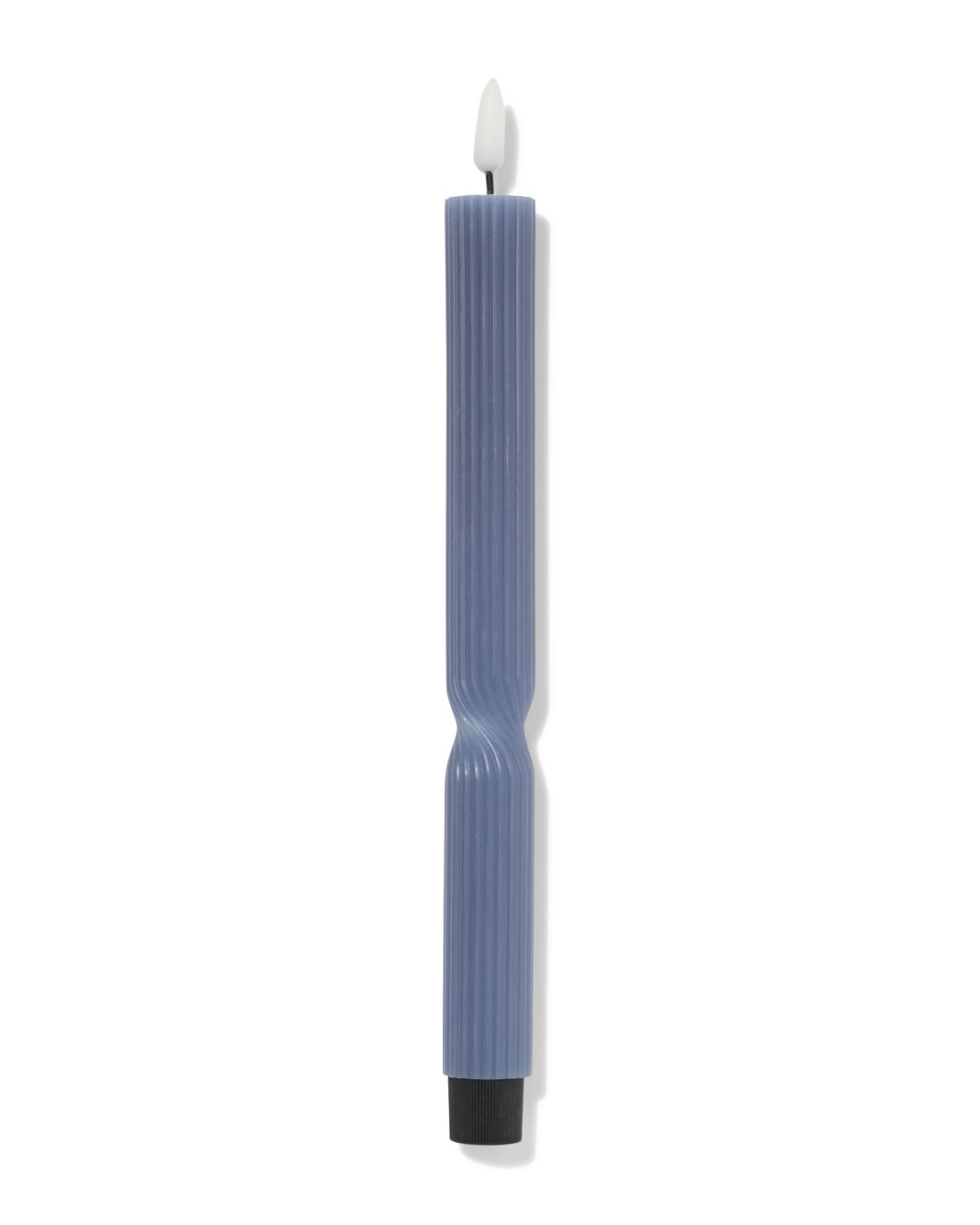 HEMA Led Huishoudkaars ⌀2.3x29cm Ribbel Blauw (blauw)