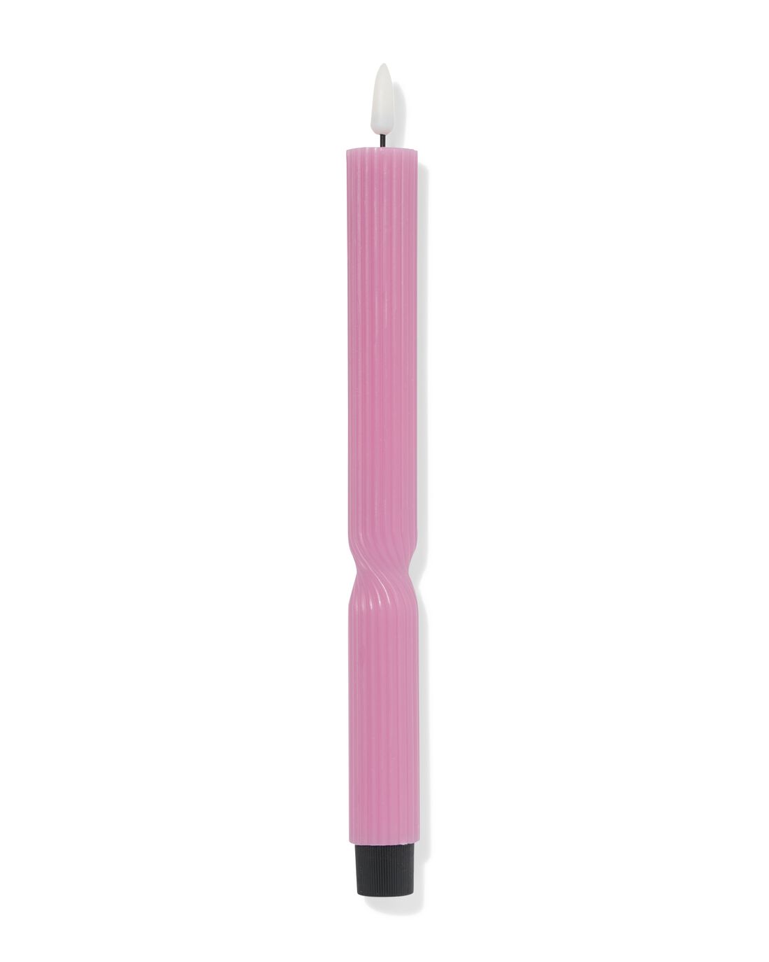 HEMA Led Huishoudkaars ⌀2.3x29cm Ribbel Roze (roze)