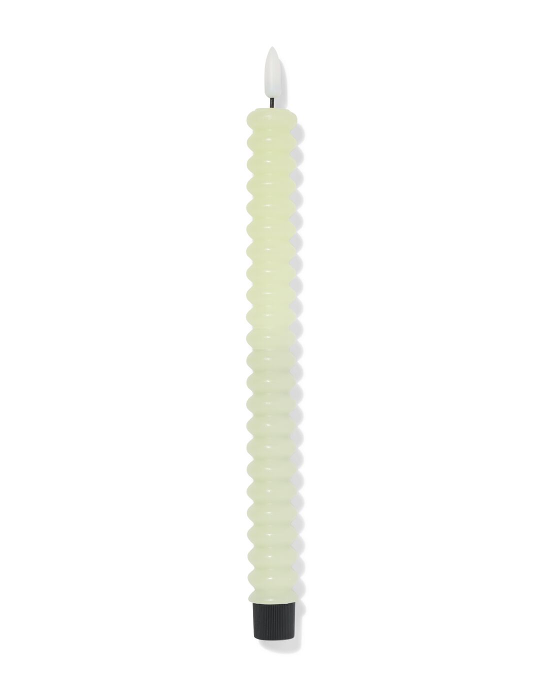 HEMA Led Huishoudkaars ⌀2.3x29cm Ribbel Lichtgroen (lichtgroen)