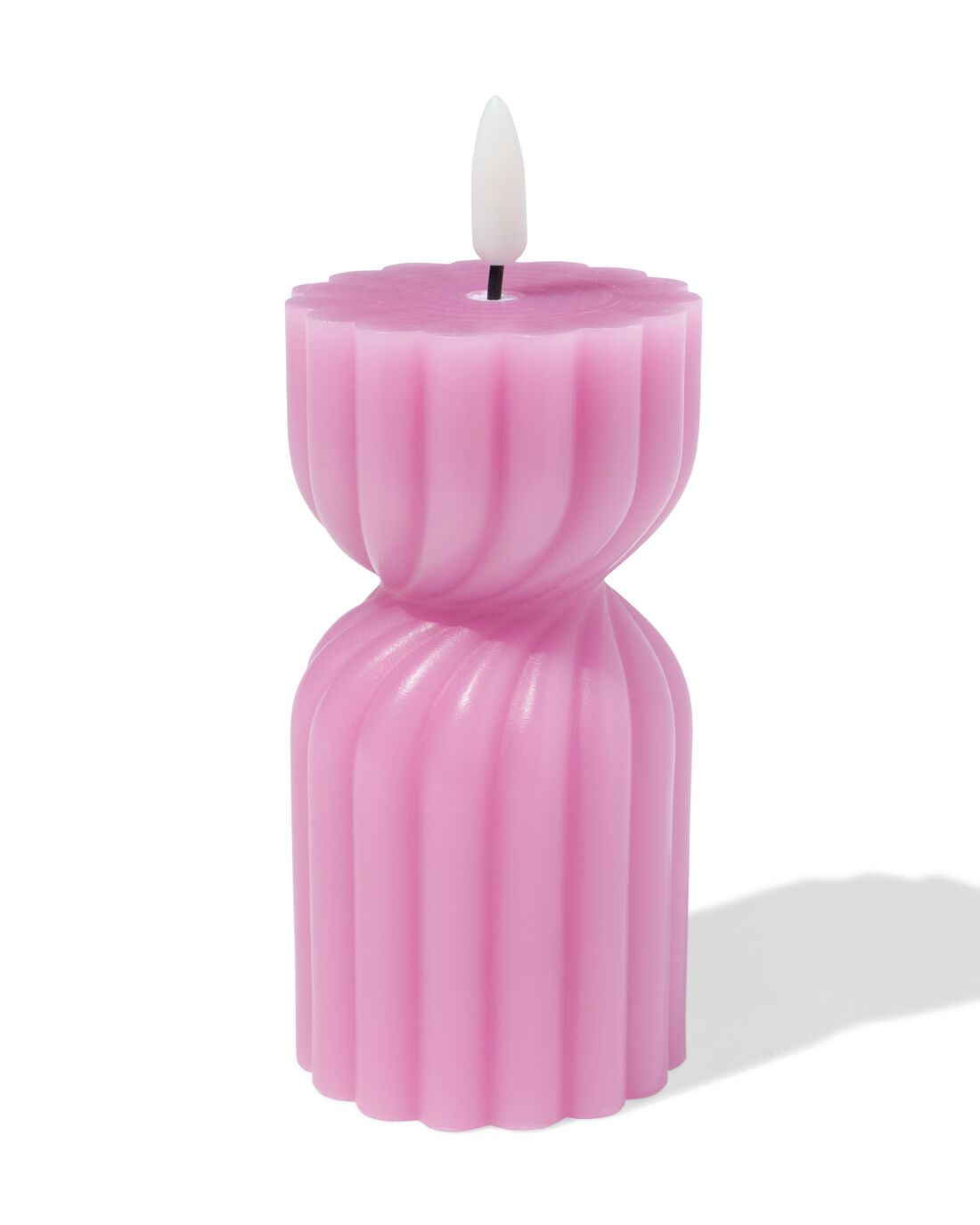 HEMA Led Vormkaars ⌀6.2x15cm Diabolo Roze (oudroze)