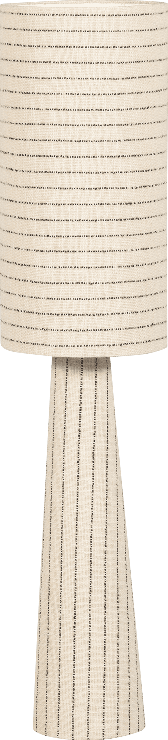 Loft vloerlamp metaal/boucle naturel met strepen 130xo30cm