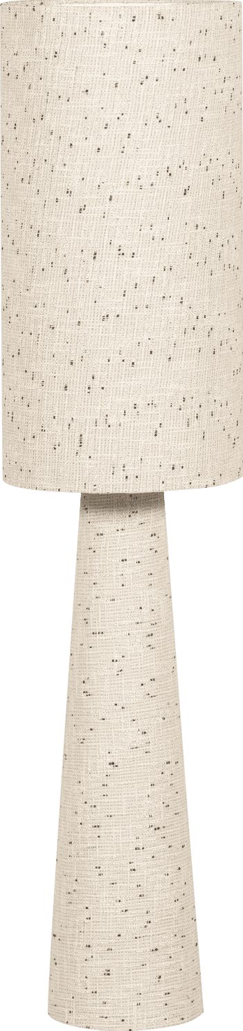 Loft vloerlamp metaal/boucle naturel met stippen 130xo30cm