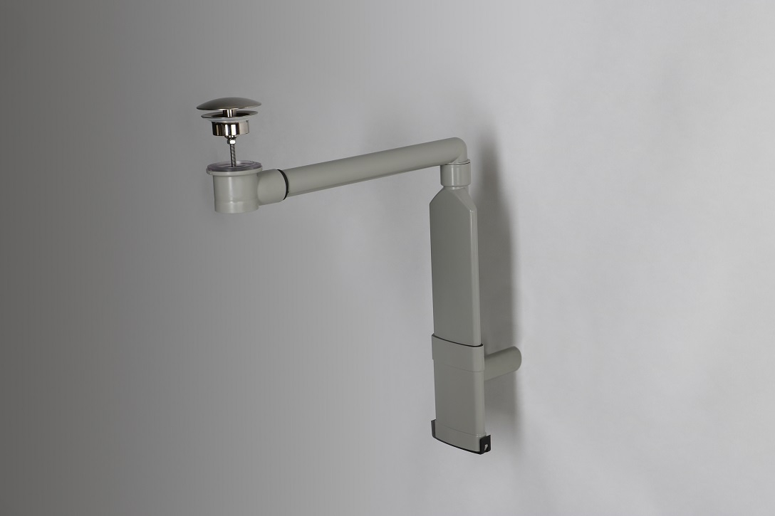 Forzalaqua Ruimtebesparend Sifon Incl. Plug Uni Push To Open Geborsteld RVS