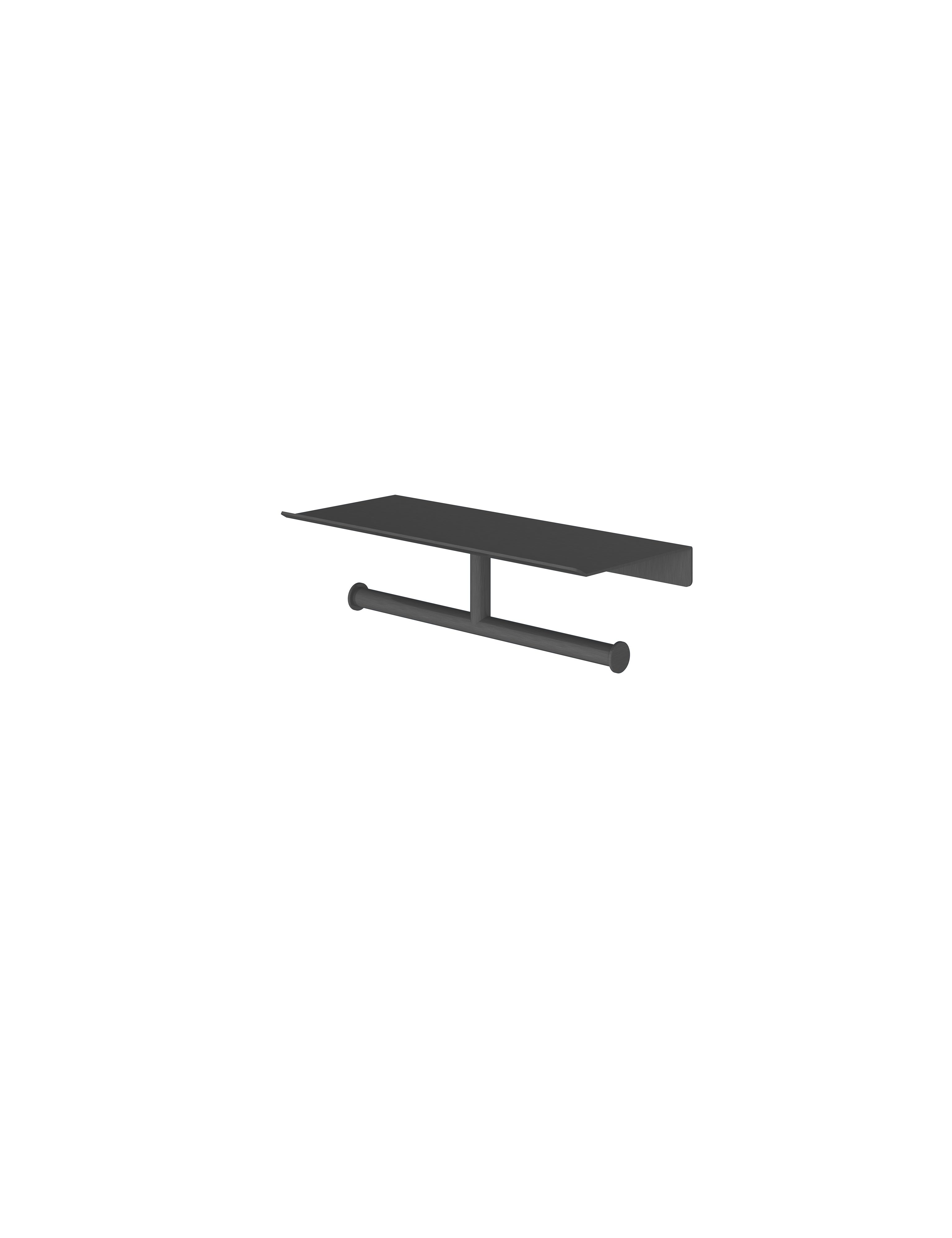 Hotbath &More Dubbele rolhouder voor Planchet serie Geborsteld zwart PVD