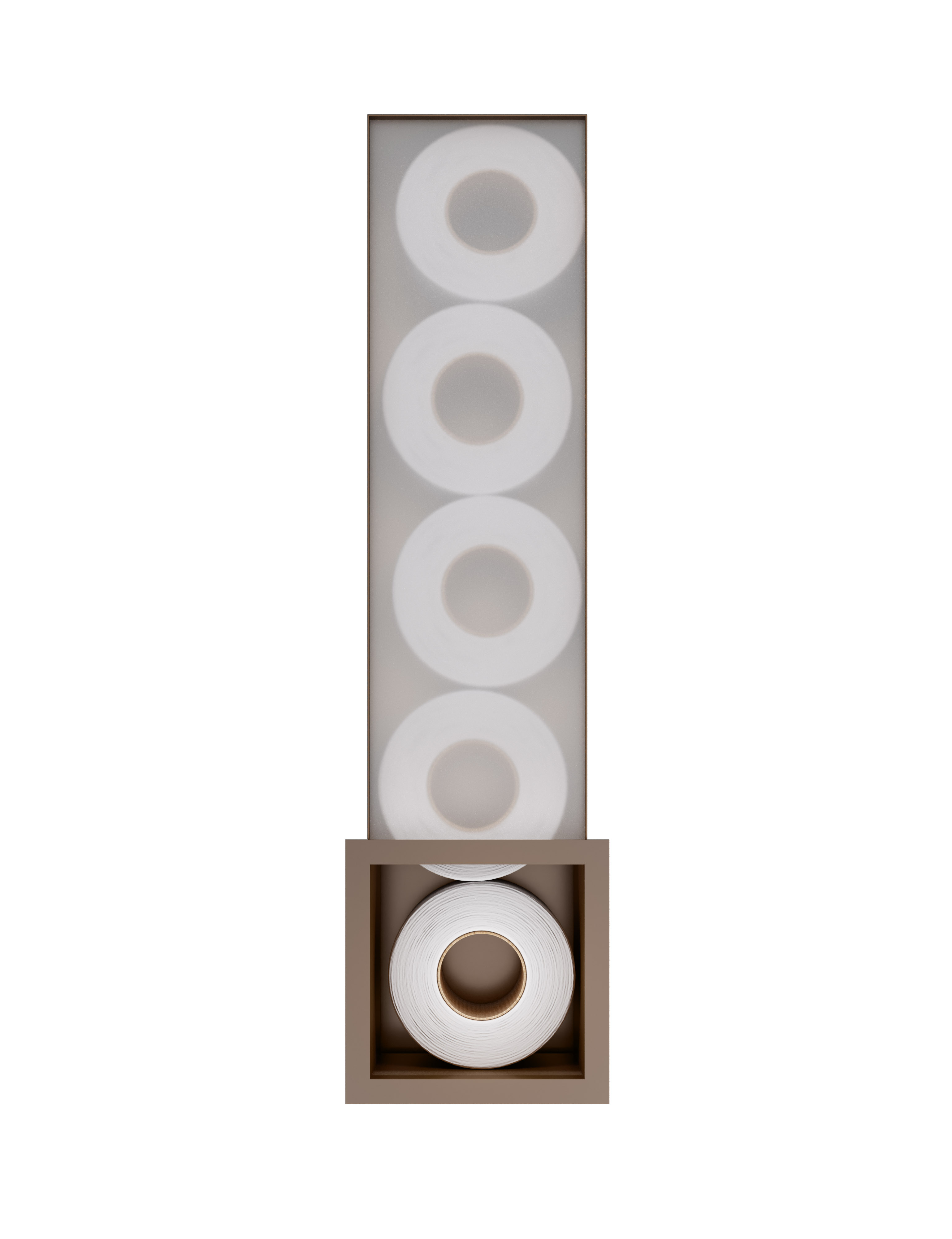 Hotbath &MORE Inbouw reserverol houder voor 6 rollen 16x60x14cm Tuscan Bronze