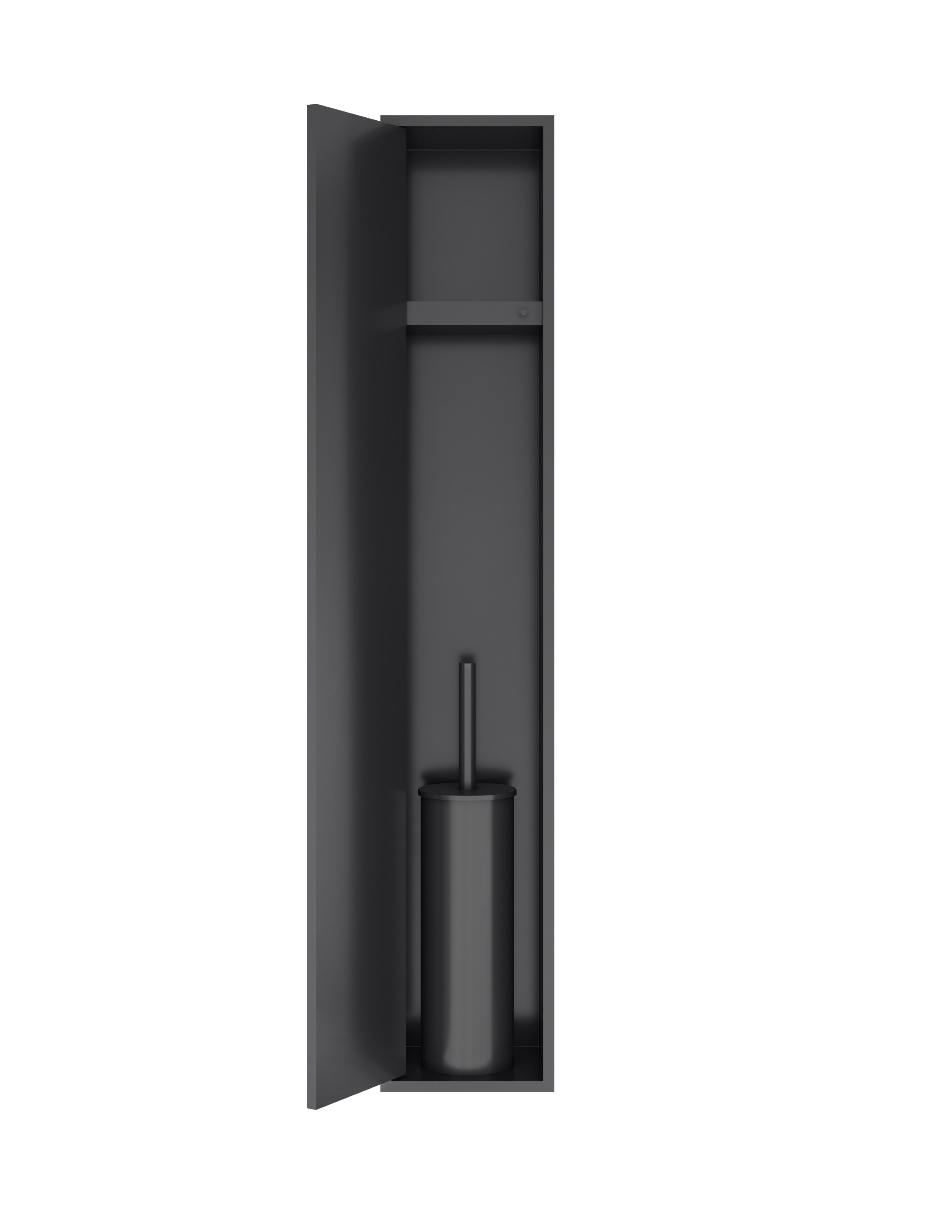 Hotbath &MORE Inbouw reserverol houder voor 6 rollen 74x20.9x14cm Geborsteld Zwart PVD