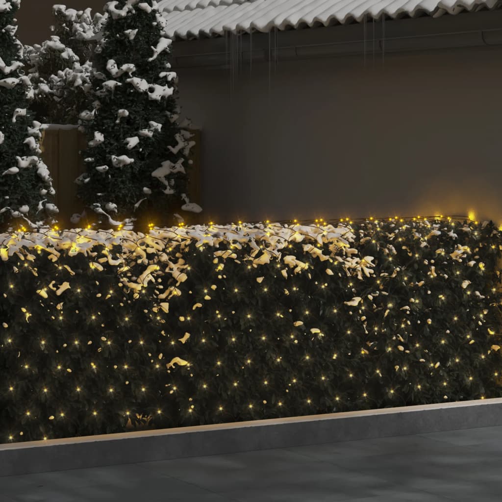 vidaXL Kerstnetverlichting 204 LED's binnen en buiten 3x2 m warmwit