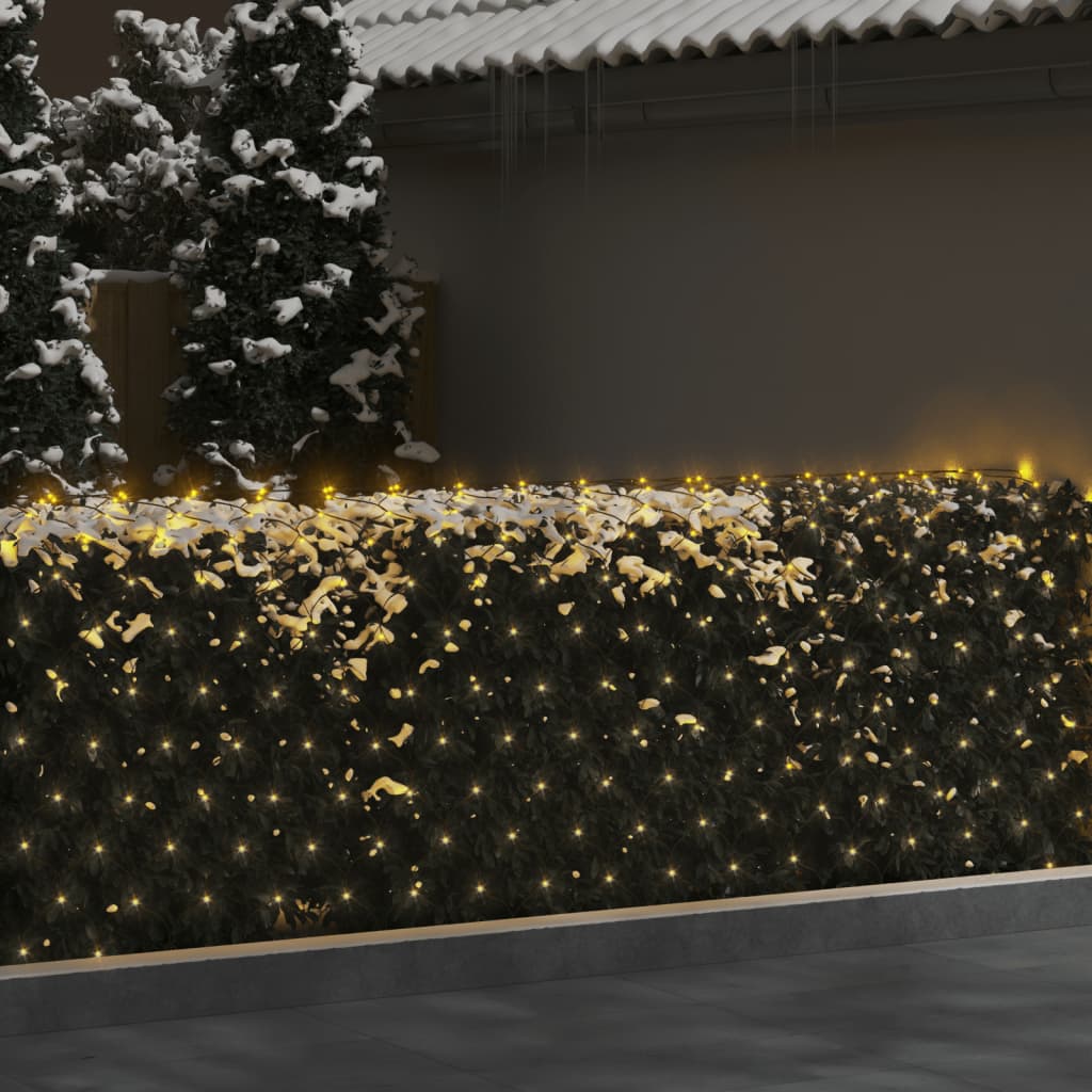 vidaXL Kerstnetverlichting 306 LED's binnen en buiten 3x3 m warmwit