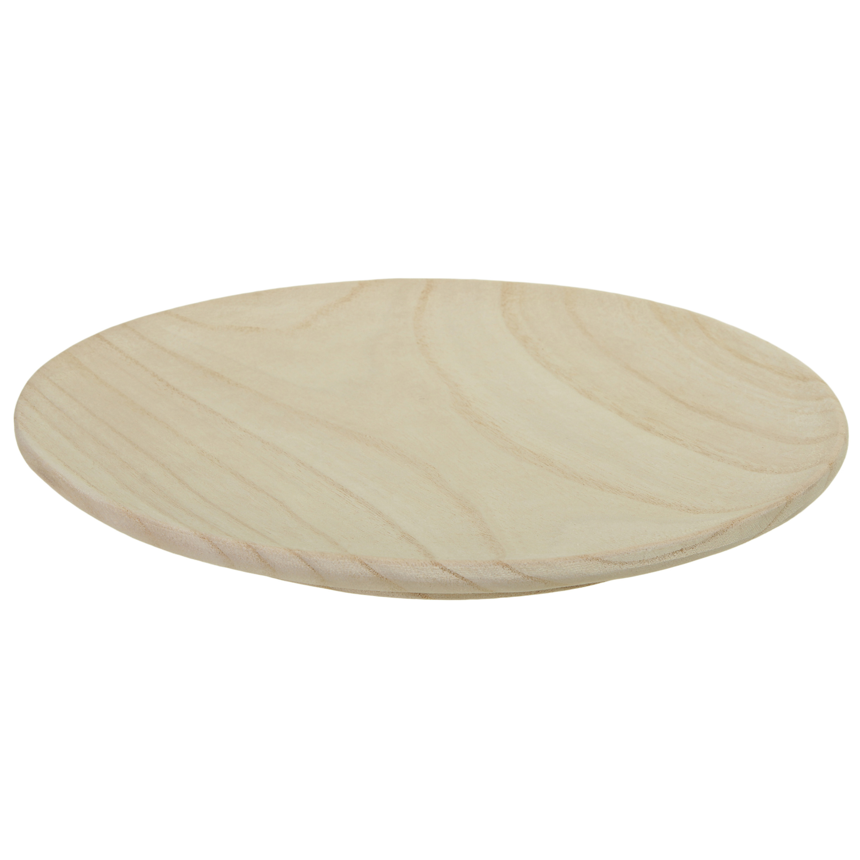 Othmar Decorations kaarsenbord - plateau - rond - hout - D27 x H2 cm - stompkaarsen of led kaarsen -