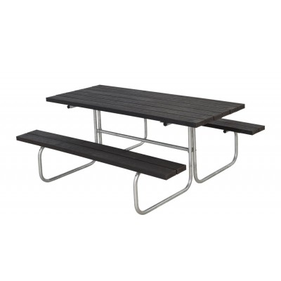 Trendyard Picknicktafel Zwart - Gerecycled Kunststof Planken