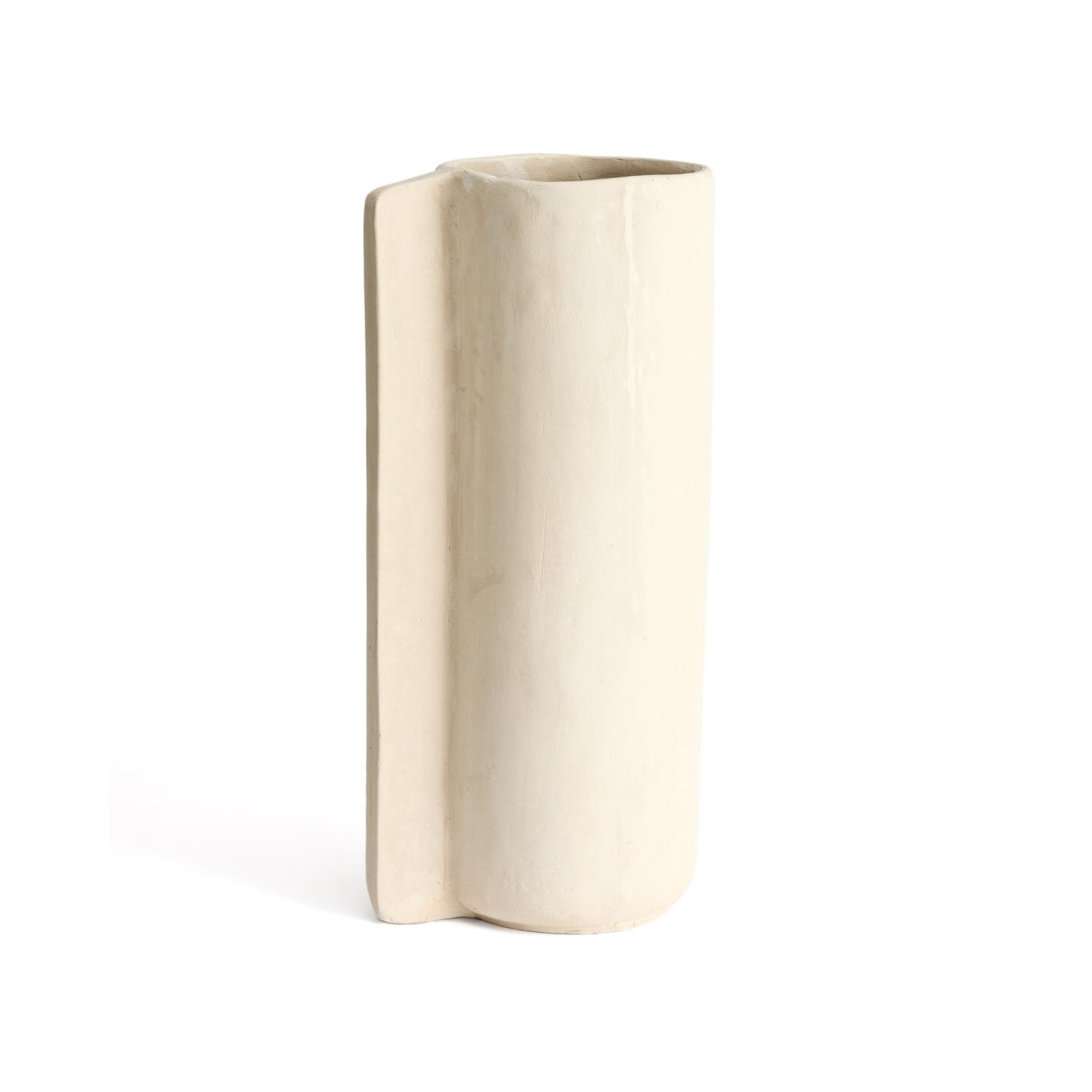Kave Home Vaas Mireni Papier-maché, 67cm - Wit