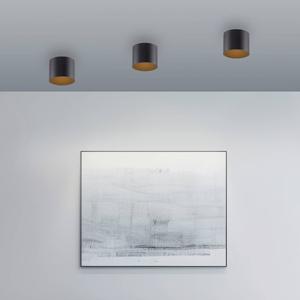 PURE LED-Bad-Deckenlampe Point, schwarz, &Oslash; 18 cm, IP44