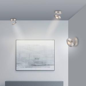 PURE LED-Deckenlampe Oculis, silberfarben &Oslash; 15 cm Eisen/Glas