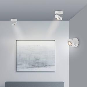 PURE LED-Deckenlampe Oculis, wei&szlig;, &Oslash; 15 cm, Eisen/Glas