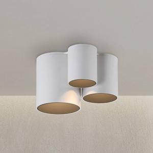 PURE LED-Bad-Deckenlampe Point, wei&szlig;, L&auml;nge 18 cm, 3-flg.